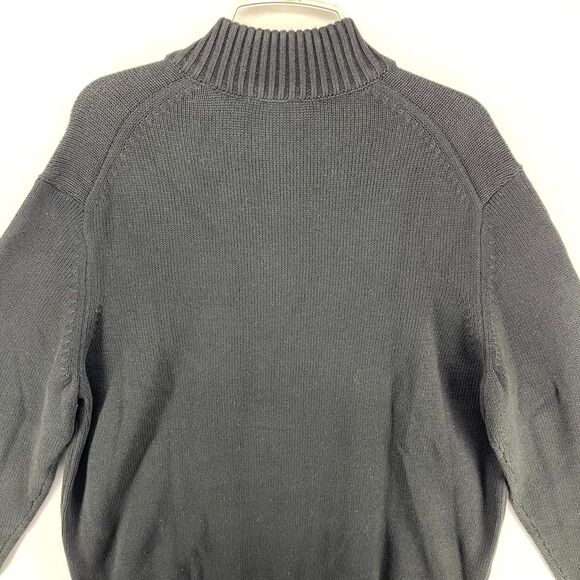 IZOD 5GG Fair Isle Quarterzip Sweater Black Color Mens Size XL NEW - Picture 5 of 10